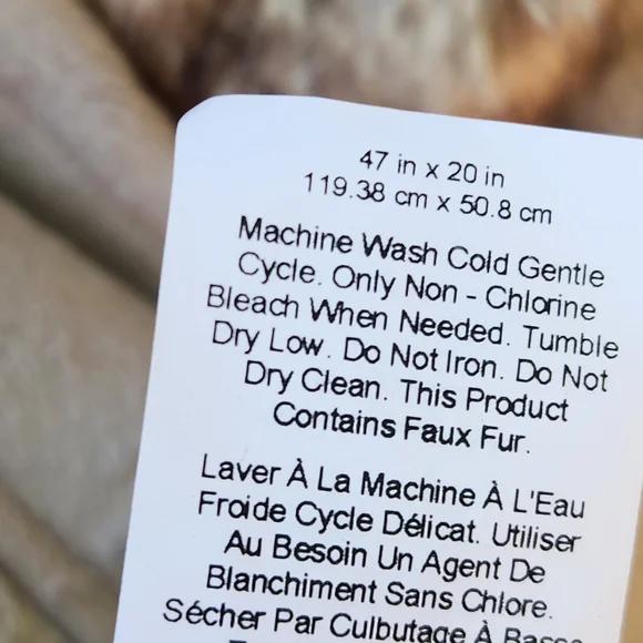 POTTERY BARN Intimates & Sleepwear Women's Robe Large Faux Fur Hood No Belt - Picture 8 of 16